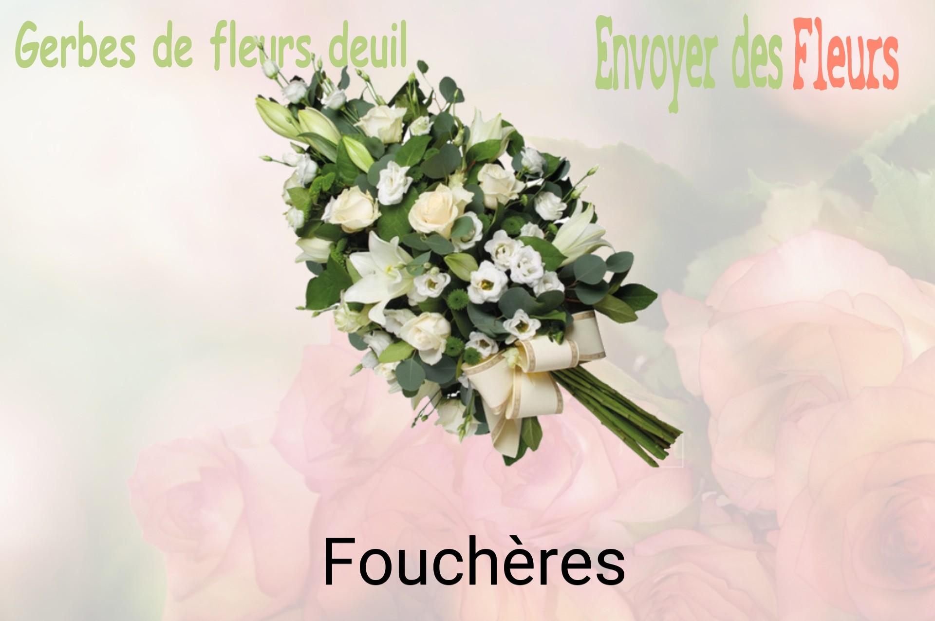 Gerbe de fleurs de deuil livrée à Fouchères